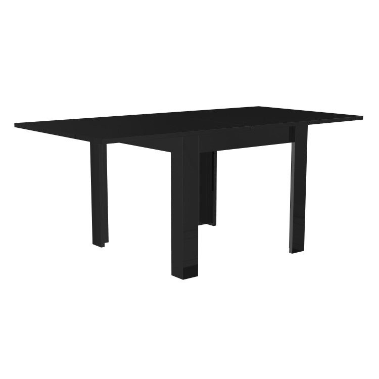 Black High Gloss Dining Table Flip Top - Vivienne