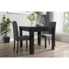 Vivienne Flip Top 4 Seater Dining Table in Black High Gloss