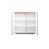 Small Grey High Gloss Sideboard - 6 Shelves - Vivienne