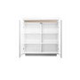 Small Grey High Gloss Sideboard - 6 Shelves - Vivienne
