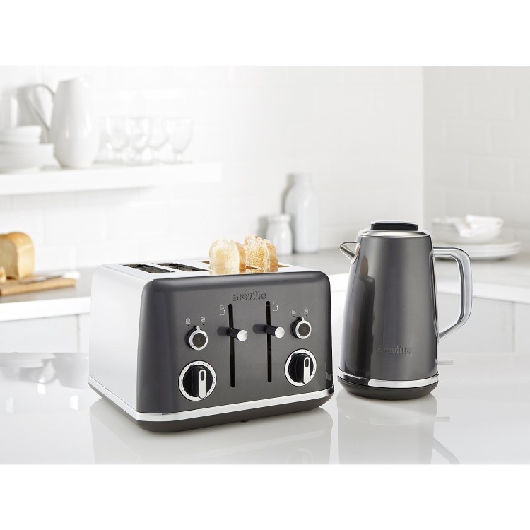 Breville VTT853 Lustra Four Slice Toaster - Storm Grey
