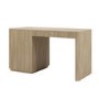 Light Oak Ribbed Office Desk with 3 Drawers - Valencia 