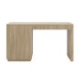 Light Oak Ribbed Office Desk with 3 Drawers - Valencia 