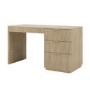 Light Oak Ribbed Office Desk with 3 Drawers - Valencia 
