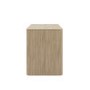Light Oak Ribbed Office Desk with 3 Drawers - Valencia 