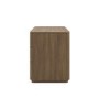Dark Oak Ribbed Office Desk with 3 Drawers - Valencia