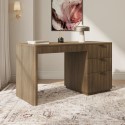 VLC030 Dark Oak Ribbed Office Desk with 3 Drawers - Valencia