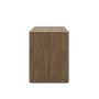 Dark Oak Ribbed Office Desk with 3 Drawers - Valencia