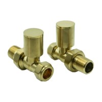 GRADE A1 - Brass Straight Radiator Valves - For Pipework Which Comes From The Floor - Reina