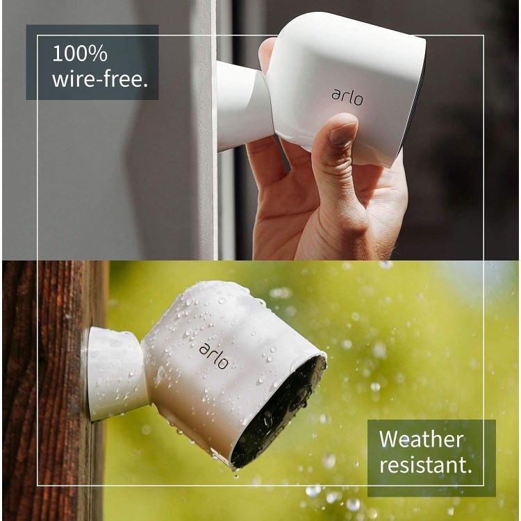 Arlo Pro 4 2K HD Motion Sensing IP Wireless Camera - 3 Pack