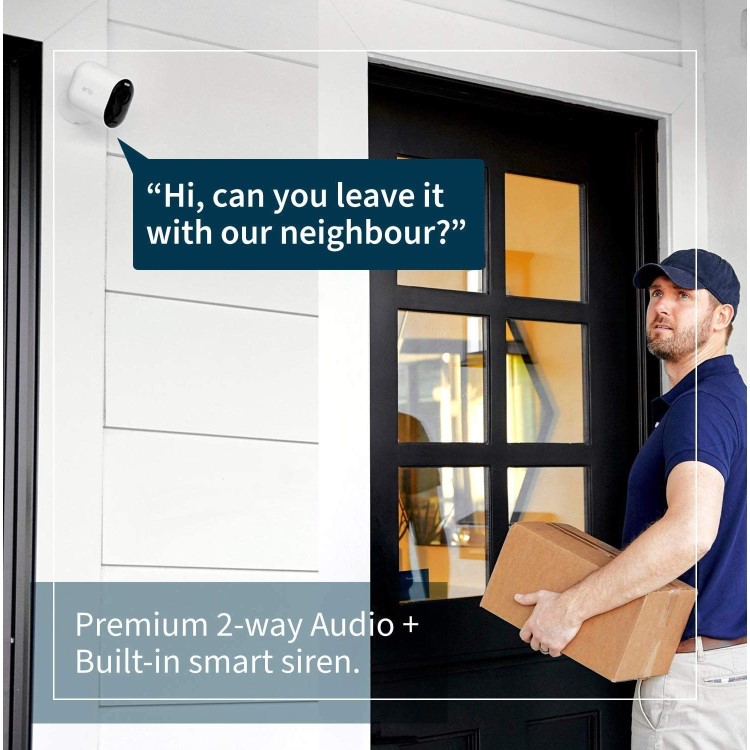 Arlo Ultra 2 4K Ultra HD Motion Sensing IP Wireless Camera - 1 Pack
