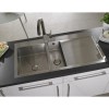 Right Hand Premium Steel Kitchen Sink with Pull Down Kitchen Tap