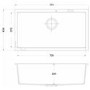 Single Bowl Undermount Beige Granite Kitchen Sink with Reversible Drainer - Essence