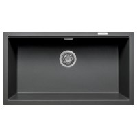 Single Bowl Undermount Gunmetal Grey Granite Kitchen Sink with Reversible Drainer - Essence Single Bowl Undermount Gunmetal Grey Granite Kitchen Sink with Reversible Drainer - Essence