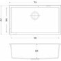 De Santii VOMANO800 Undermount 1 Bowl Granite Sink