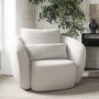 Cream Boucle Armchair with Cushion - Vera