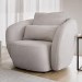 Cream Boucle Armchair with Cushion - Vera