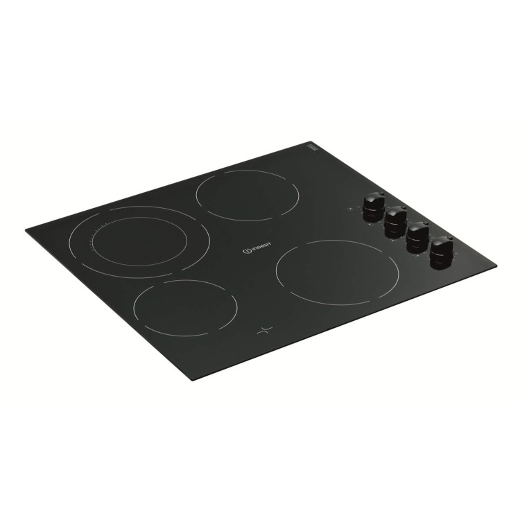Indesit VRM641MDC 59cm Four Zone Ceramic Hob in Black