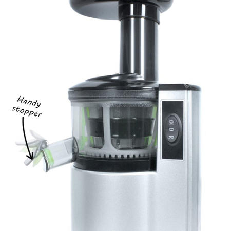 electriQ Premium Cold Press Vertical 150W Slow Juicer - Silver