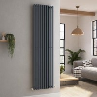 Ravello Anthracite Vertical Square Designer Radiator 1800x450mm Single Panel 3618 BTU Ravello Anthracite Vertical Square Designer Radiator 1800x450mm Single Panel 3618 BTU
