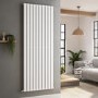 GRADE A1 - Riace White Vertical Flat Designer Radiator 1800x680mm Single Panel 4509 BTU