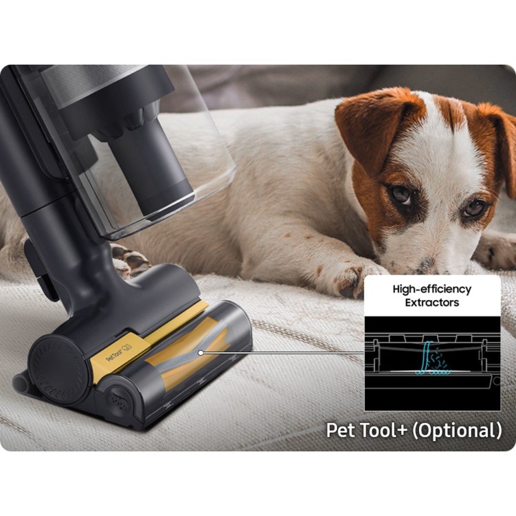 Samsung Jet 85 Pet Max 210W Cordless Vacuum Cleaner with Pet Tool+ – Powerful 210W Suction  Up to 60-Min Run Time