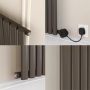 Russet Vertical Smart Electric Radiator with Wi-Fi Thermostat - 1KW - H1600xW236 - Bathroom Safe