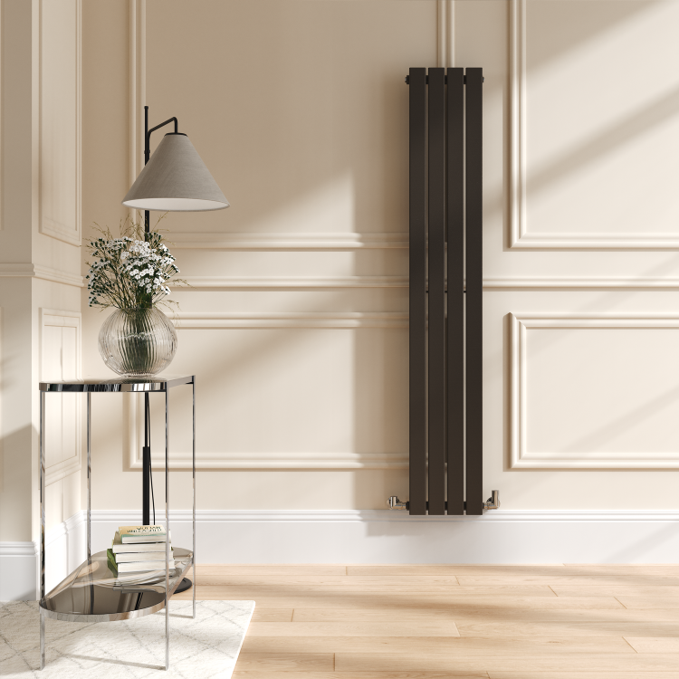 Riace Russet Vertical Flat Designer Radiator 1600x272mm Single Panel 1628 BTU