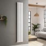 GRADE A1 - Riace White Vertical Flat Designer Radiator 1800x272mm Single Panel 1803 BTU