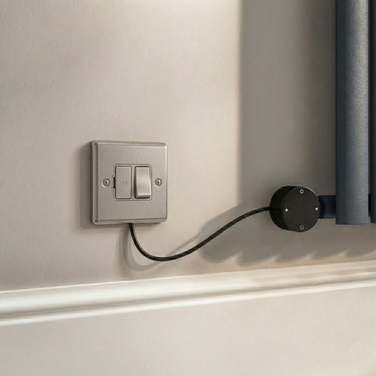 Anthracite Vertical Smart Electric Radiator with Wi-Fi Thermostat - 1000W - H1600xW354mm - Bathroom Safe