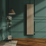 Elk brown Vertical Smart Electric Radiator with Wi-Fi Thermostat - 1KW - H1600xW354 - Bathroom Safe