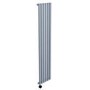 Light Grey Vertical Smart Electric Radiator with Wi-Fi Thermostat - 1kW - H1600xW354mm - Bathroom Safe