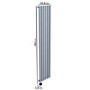 Light Grey Vertical Smart Electric Radiator with Wi-Fi Thermostat - 1kW - H1600xW354mm - Bathroom Safe
