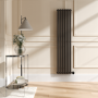 Russet Vertical Smart Electric Radiator with Wi-Fi Thermostat - 1KW - H1600xW354 - Bathroom Safe
