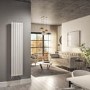 GRADE A1 - White Electric Vertical Designer Radiator 1kW with Wifi Thermostat - H1600xW354mm - IPX4 Bathroom Safe