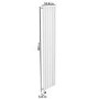 White Vertical Smart Electric Radiator with Wi-Fi Thermostat - 1kW - H1600xW354mm - Bathroom Safe