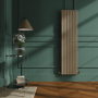 Riace Beige grey Vertical Flat Designer Radiator 1600x408mm Single Panel 2442 BTU