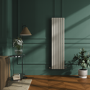 Riace Linen Vertical Flat Designer Radiator 1600x408mm Single Panel 2442 BTU