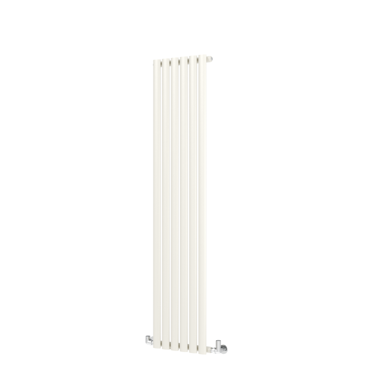 Sorrento Linen Vertical Oval Designer Radiator 1600x354mm Single Panel 2282 BTU