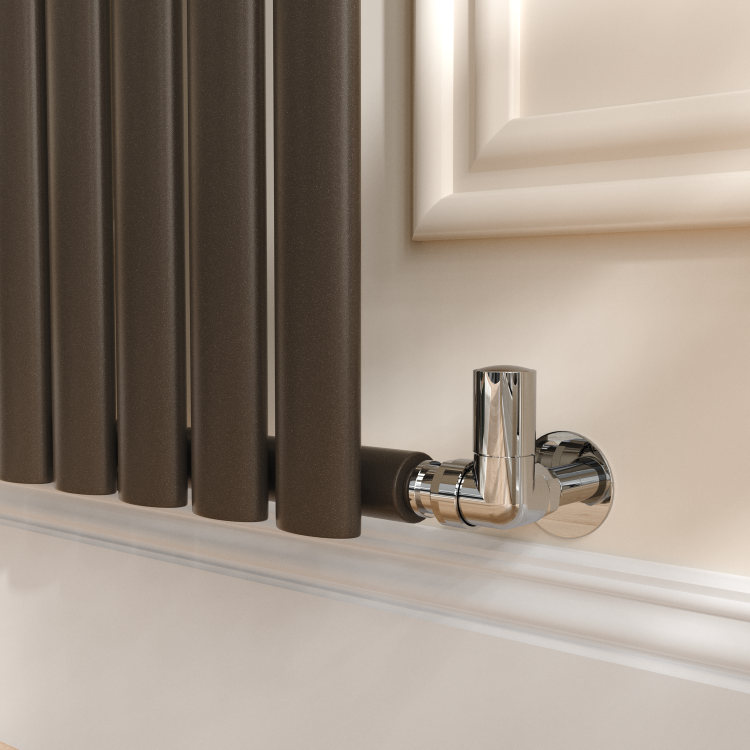 Sorrento Russet Vertical Oval Designer Radiator 1600x354mm Single Panel 2282 BTU