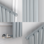 Sorrento Salt & Pepper Vertical Oval Designer Radiator 1600x354mm Single Panel 2282 BTU