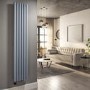 GRADE A1 - Light Grey Electric Vertical Designer Radiator 2kW with Wifi Thermostat - H1800xW354mm - IPX4 Bathroom Safe