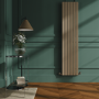 Riace Beige grey Vertical Flat Designer Radiator 1800x408mm Single Panel 2705 BTU