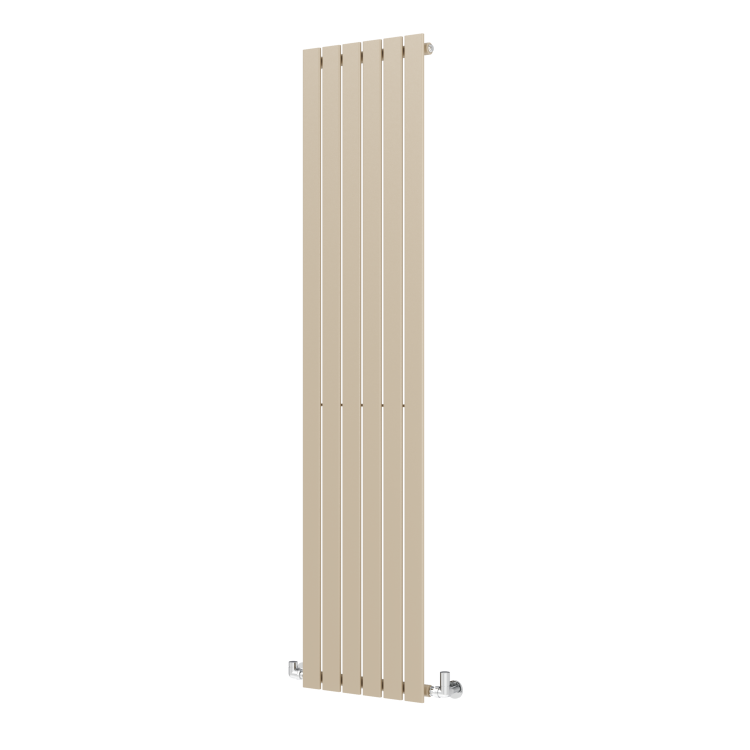 Riace Beige grey Vertical Flat Designer Radiator 1800x408mm Single Panel 2705 BTU