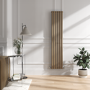 Sorrento Beige grey Vertical Oval Designer Radiator 1800x354mm Single Panel 2530 BTU