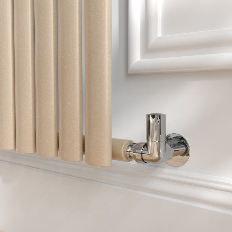 Sorrento Cleopatra Vertical Oval Designer Radiator 1800x354mm Single Panel 2530 BTU