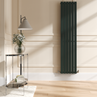 Riace Evergreen Vertical Flat Designer Radiator 1800x408mm Single Panel 2705 BTU