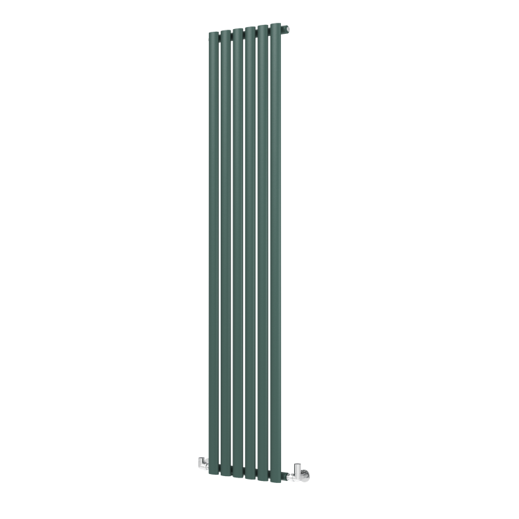 Sorrento Evergreen Vertical Oval Designer Radiator 1800x354mm Single Panel 2530 BTU