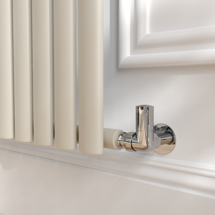 Sorrento Linen Vertical Oval Designer Radiator 1800x354mm Single Panel 2530 BTU