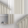 Sorrento Linen Vertical Oval Designer Radiator 1800x354mm Single Panel 2530 BTU